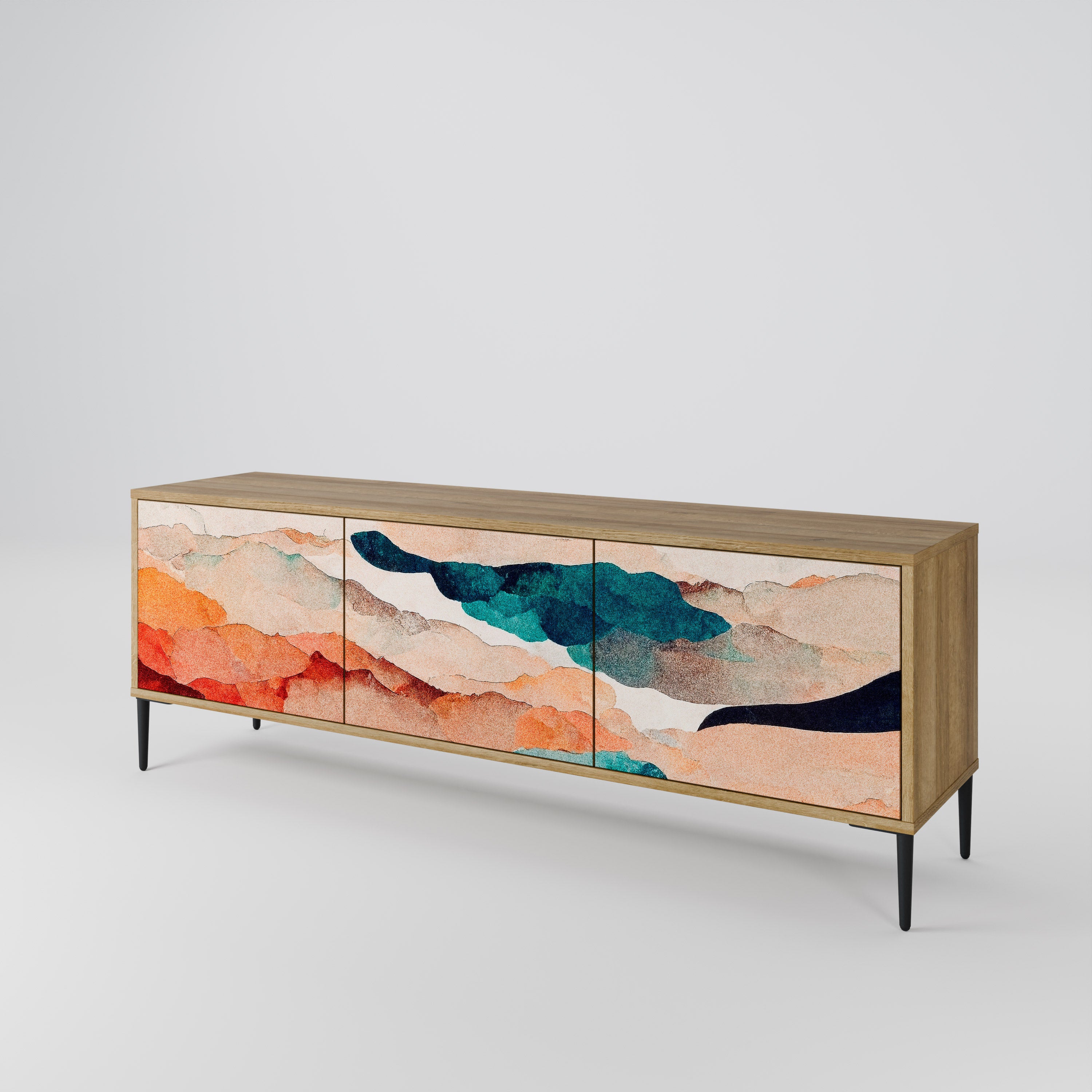 ABSTRACT LANDSCAPE TV-bänk med 3 dörrar
