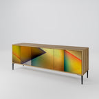 PIERCING SHARPNESS 3-Door TV Stand in Oak Effect