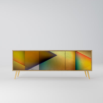 PIERCING SHARPNESS 3-Door TV Stand in Oak Effect