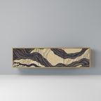 UNIFIED FRAGMENTS 3-Door TV Stand in Oak Effect