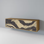 UNIFIED FRAGMENTS 3-Door TV Stand in Oak Effect