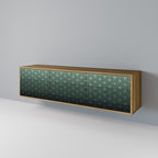 ORNAMENTAL GLIMMER 3-Door TV Stand in Oak Effect