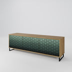 ORNAMENTAL GLIMMER 3-Door TV Stand in Oak Effect