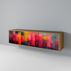 COLORFUL SOUNDS 3-Door TV Stand in Oak Effect