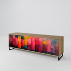 COLORFUL SOUNDS 3-Door TV Stand in Oak Effect