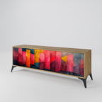COLORFUL SOUNDS 3-Door TV Stand in Oak Effect