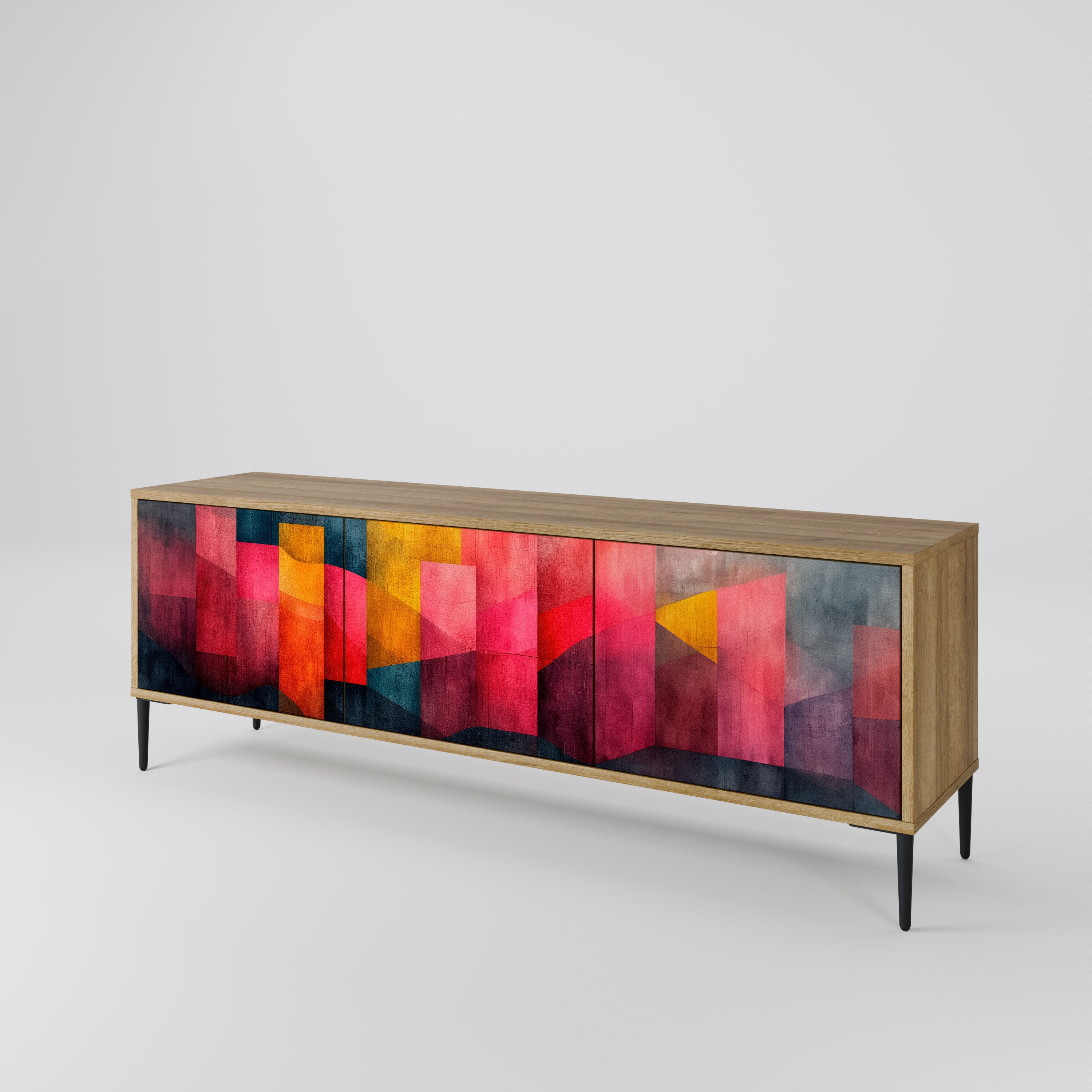 COLORFUL SOUNDS TV-bänk med 3 dörrar