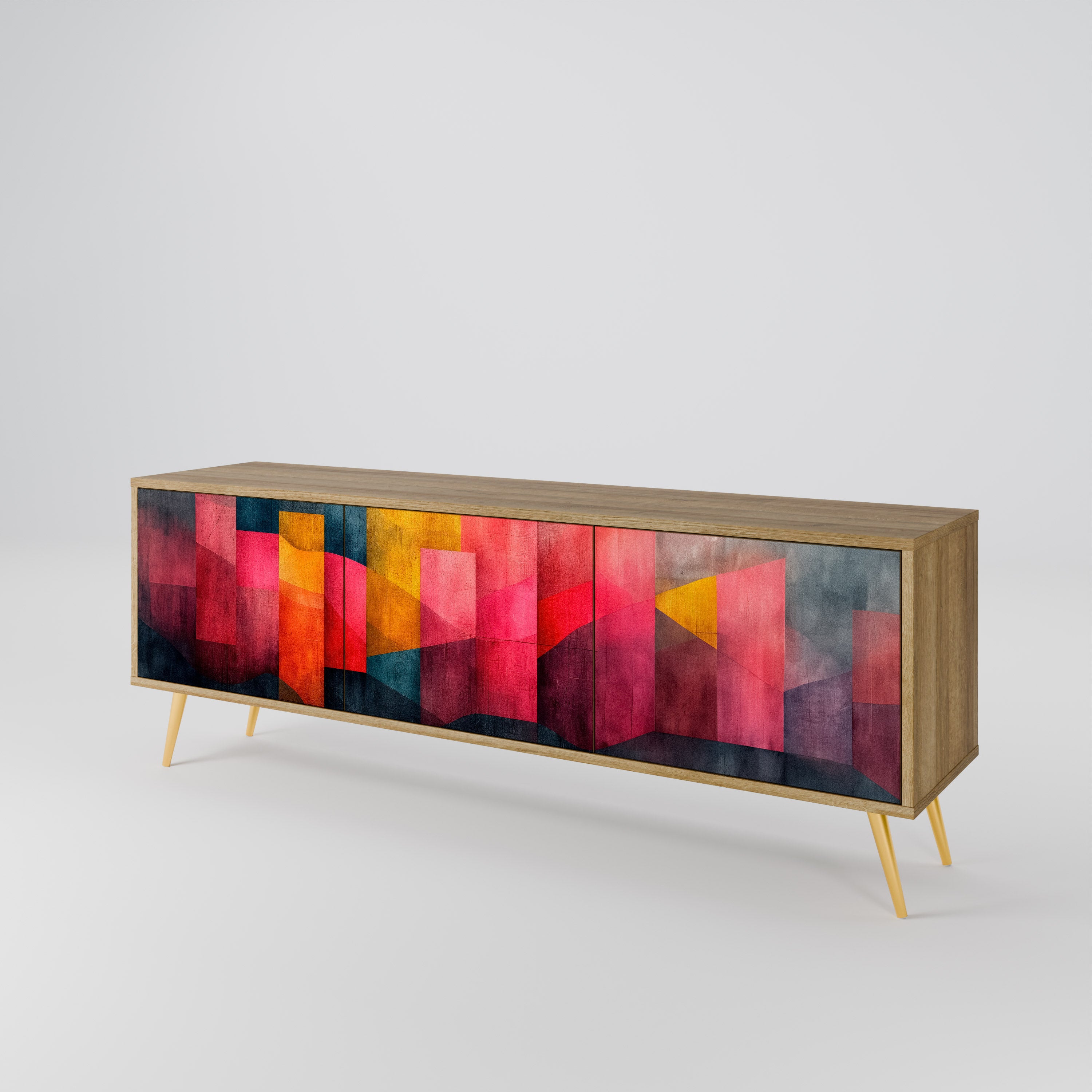 COLORFUL SOUNDS TV-bänk med 3 dörrar