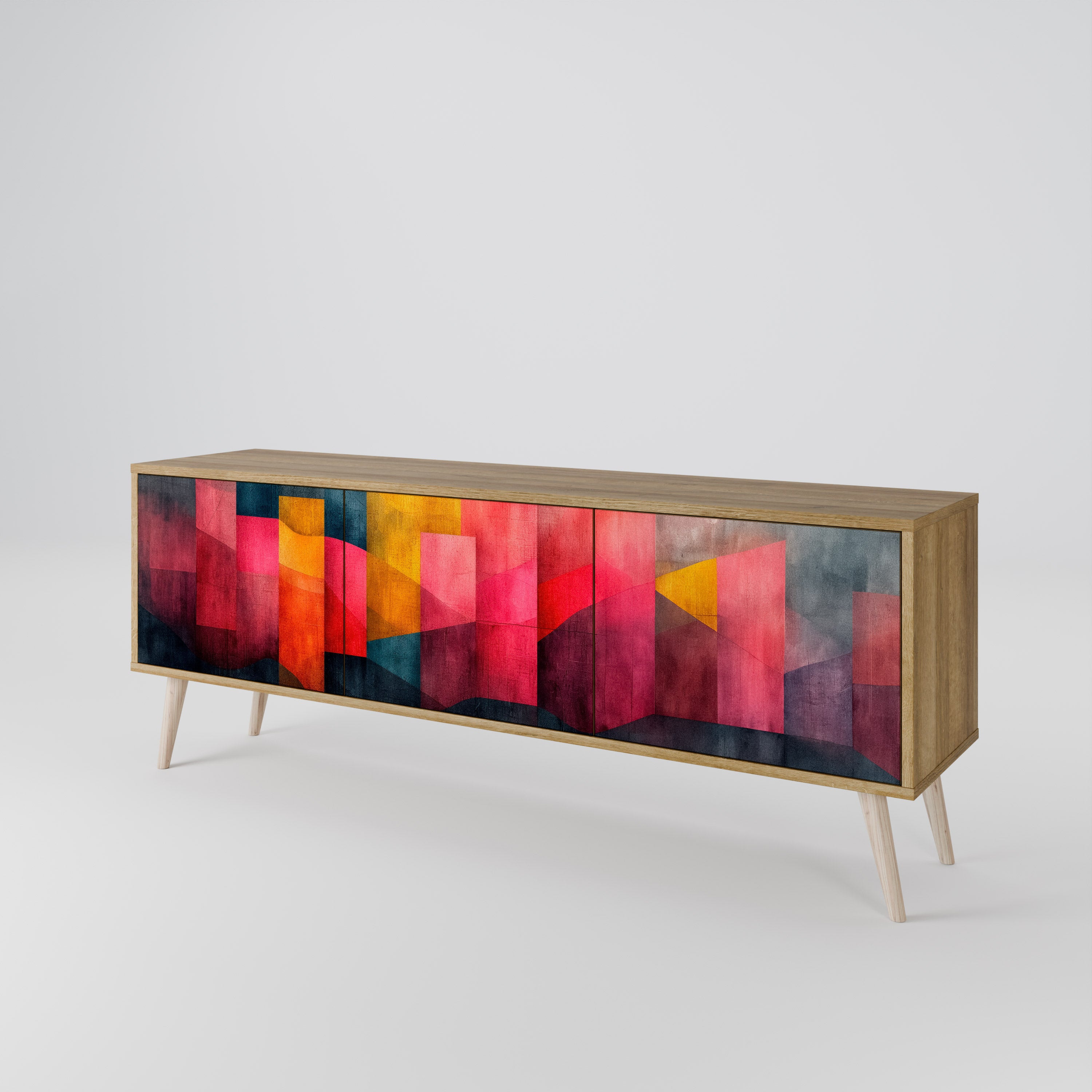 COLORFUL SOUNDS TV-bänk med 3 dörrar