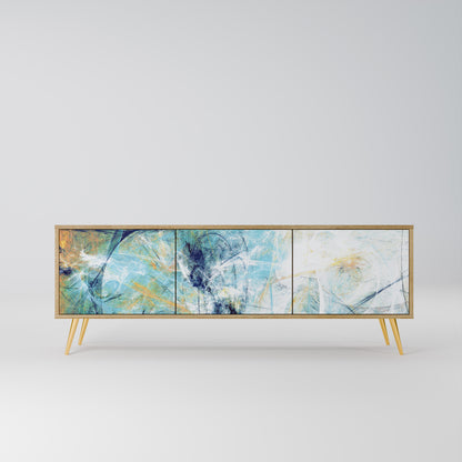 ABSTRACT THOUGHTS 3-Door TV Stand in Oak Effect