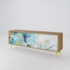 ABSTRACT TOUGHTS 3-dörrars TV-bänk i ekeffekt