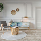 ABSTRACT TOUGHTS 3-dörrars TV-bänk i ekeffekt