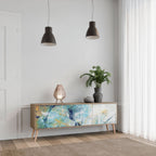 ABSTRACT TOUGHTS 3-dörrars TV-bänk i ekeffekt