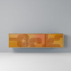 STRENGTHENING RELATION 3-Door TV Stand in Oak Effect