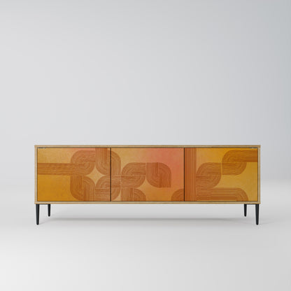 STRENGTHENING RELATION 3-Door TV Stand in Oak Effect
