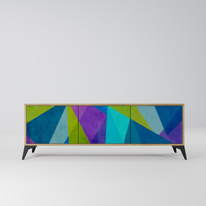 COLD SHOWCASE 3-Door TV Stand in Oak Effect