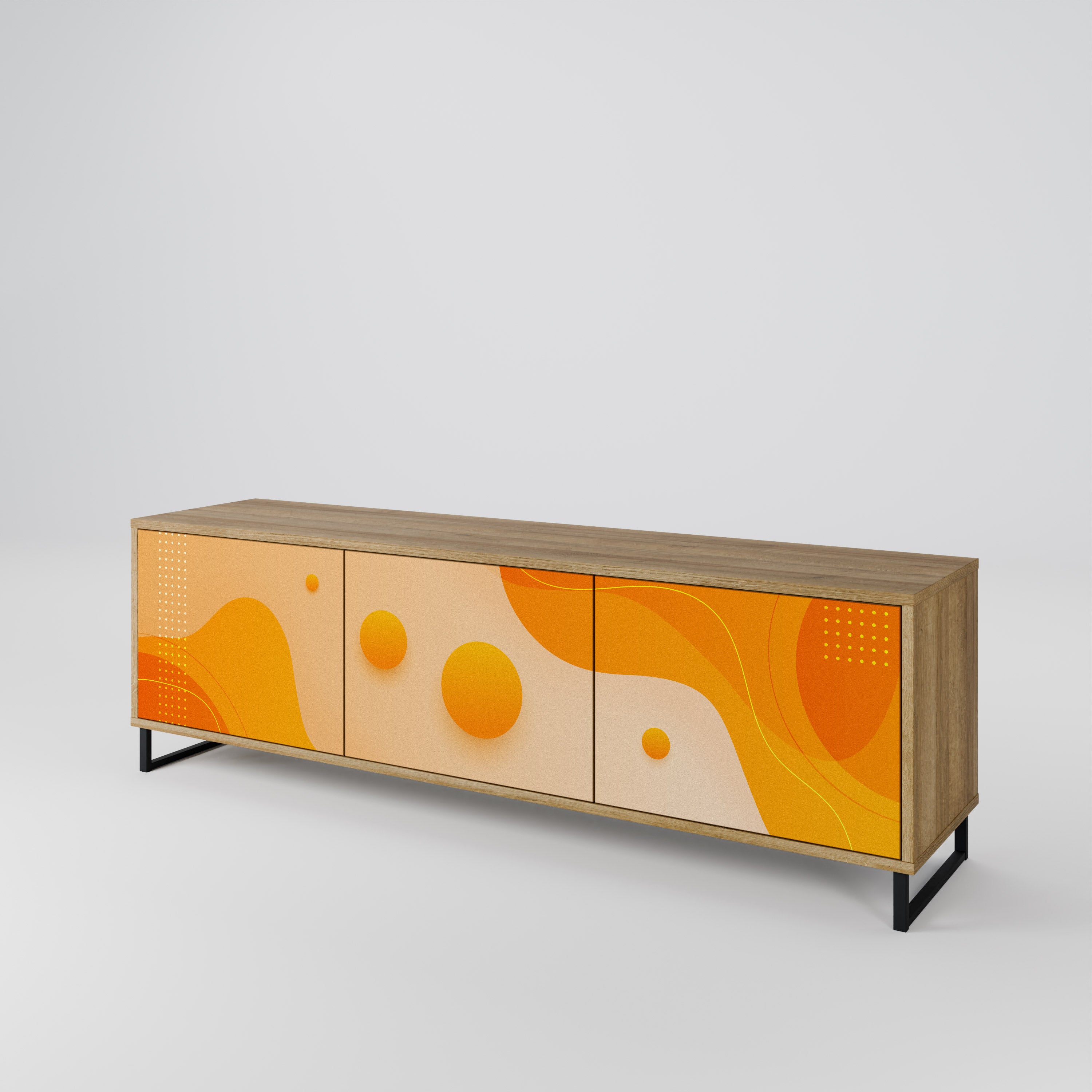 ORANGE ARRANGEMENT TV-bänk med 3 dörrar