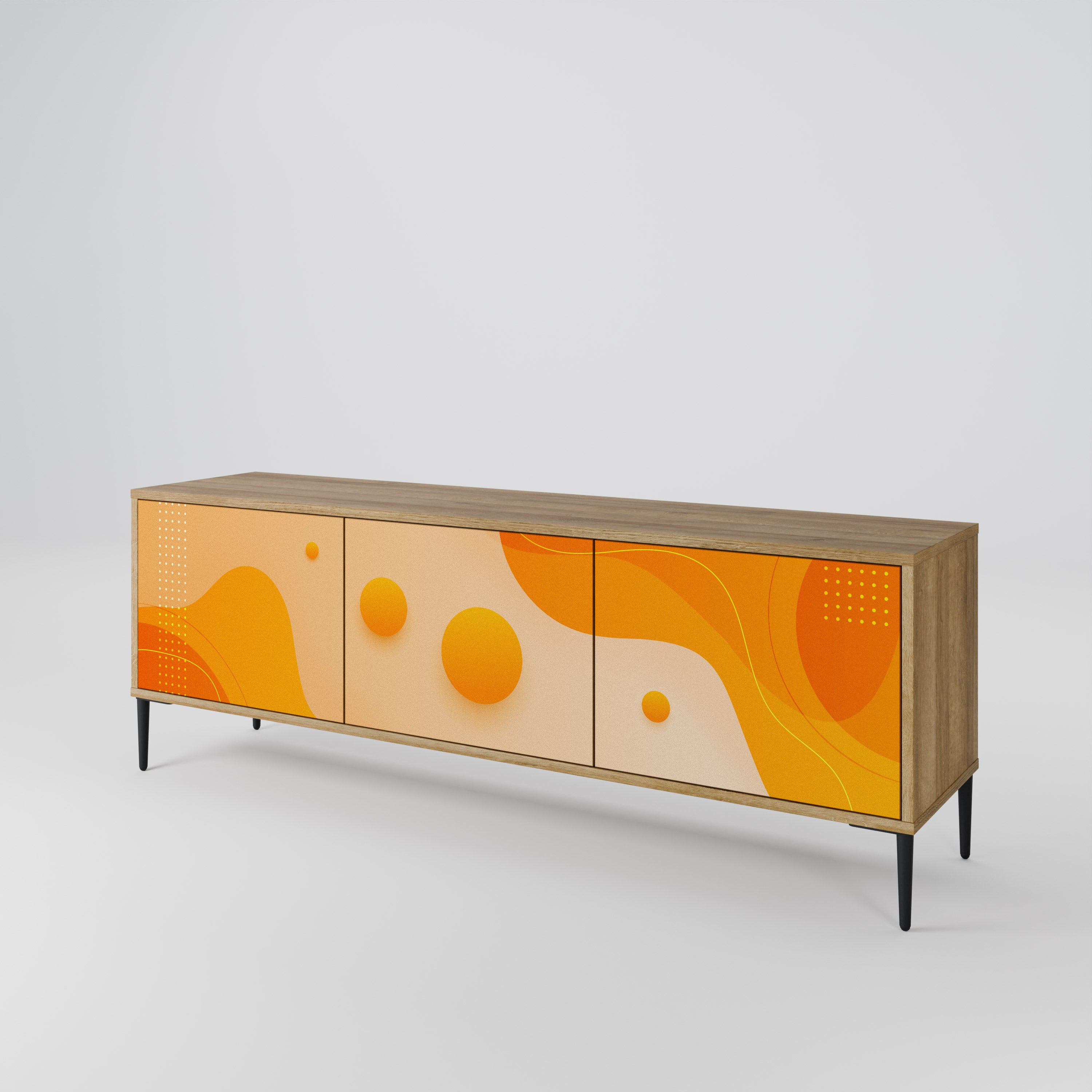 ORANGE ARRANGEMENT TV-bänk med 3 dörrar
