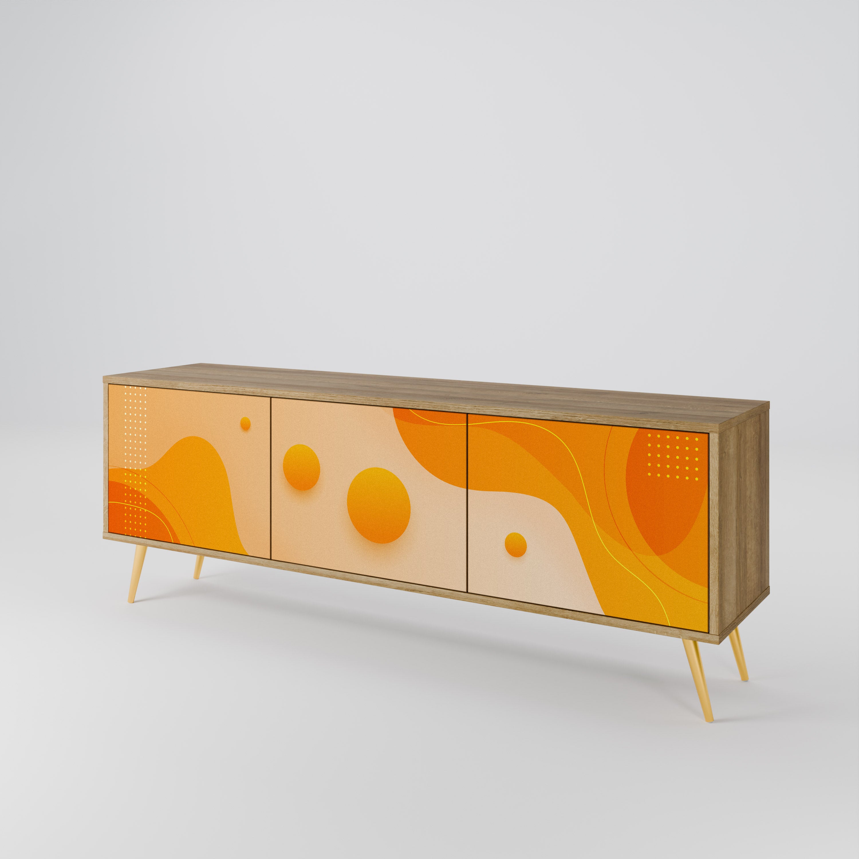 ORANGE ARRANGEMENT TV-bänk med 3 dörrar