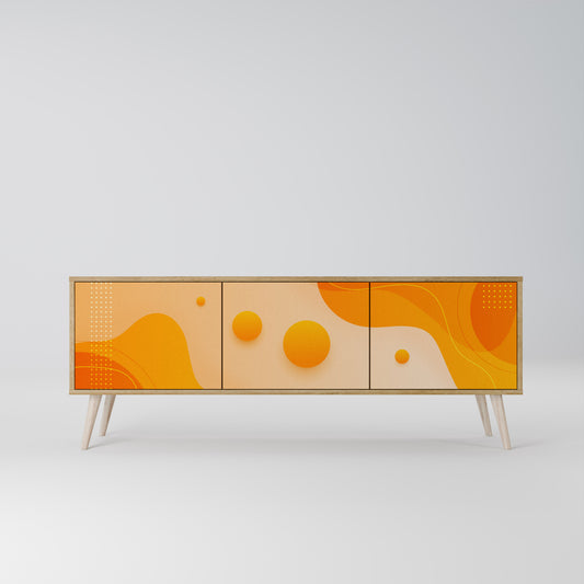 ORANGE ARRANGEMENT 3-Door TV Stand in Oak Effect