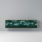 POLYGONAL FLOATING 3-Door TV Stand in Oak Effect