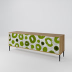 GREEN RHAPSODY 3-Door TV Stand in Oak Effect