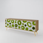 GREEN RHAPSODY 3-Door TV Stand in Oak Effect