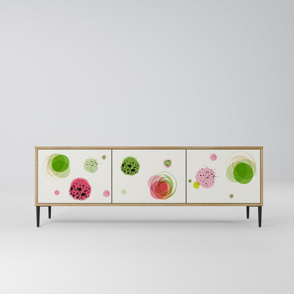 COLORFUL COSMOS 3-Door TV Stand in Oak Effect