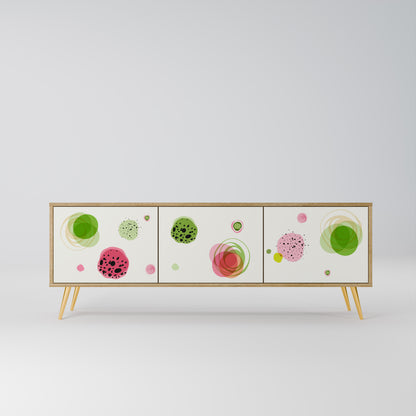 COLORFUL COSMOS 3-Door TV Stand in Oak Effect