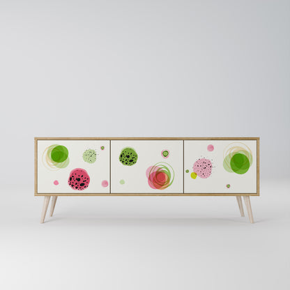 COLORFUL COSMOS 3-Door TV Stand in Oak Effect