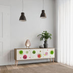 COLORFUL COSMOS 3-Door TV Stand in Oak Effect