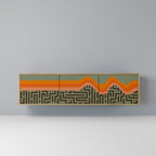 SIMPLE SOLUTIONS 3-Door TV Stand in Oak Effect