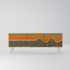 SIMPLE SOLUTIONS 3-Door TV Stand in Oak Effect