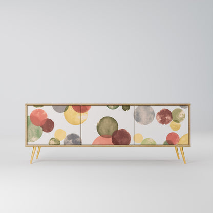 FLEETING HAPPINESS 3-Door TV Stand in Oak Effect