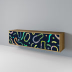 CONTRAST DANCE 3-Door TV Stand in Oak Effect