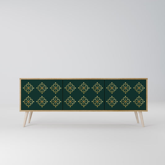 ROYAL MEDALLION 3-Door TV Stand in Oak Effect