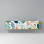 BOTANICAL HURRICANE 3-Door TV Stand in Oak Effect