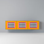 TEARS IN HEAVEN 3-Door TV Stand in Oak Effect