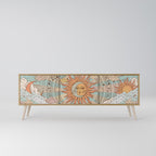 MYSTICAL STRUCTURE 3-Door TV Stand in Oak Effect