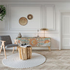 MYSTICAL STRUCTURE 3-Door TV Stand in Oak Effect