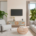 MYSTICAL STRUCTURE 3-Door TV Stand in Oak Effect