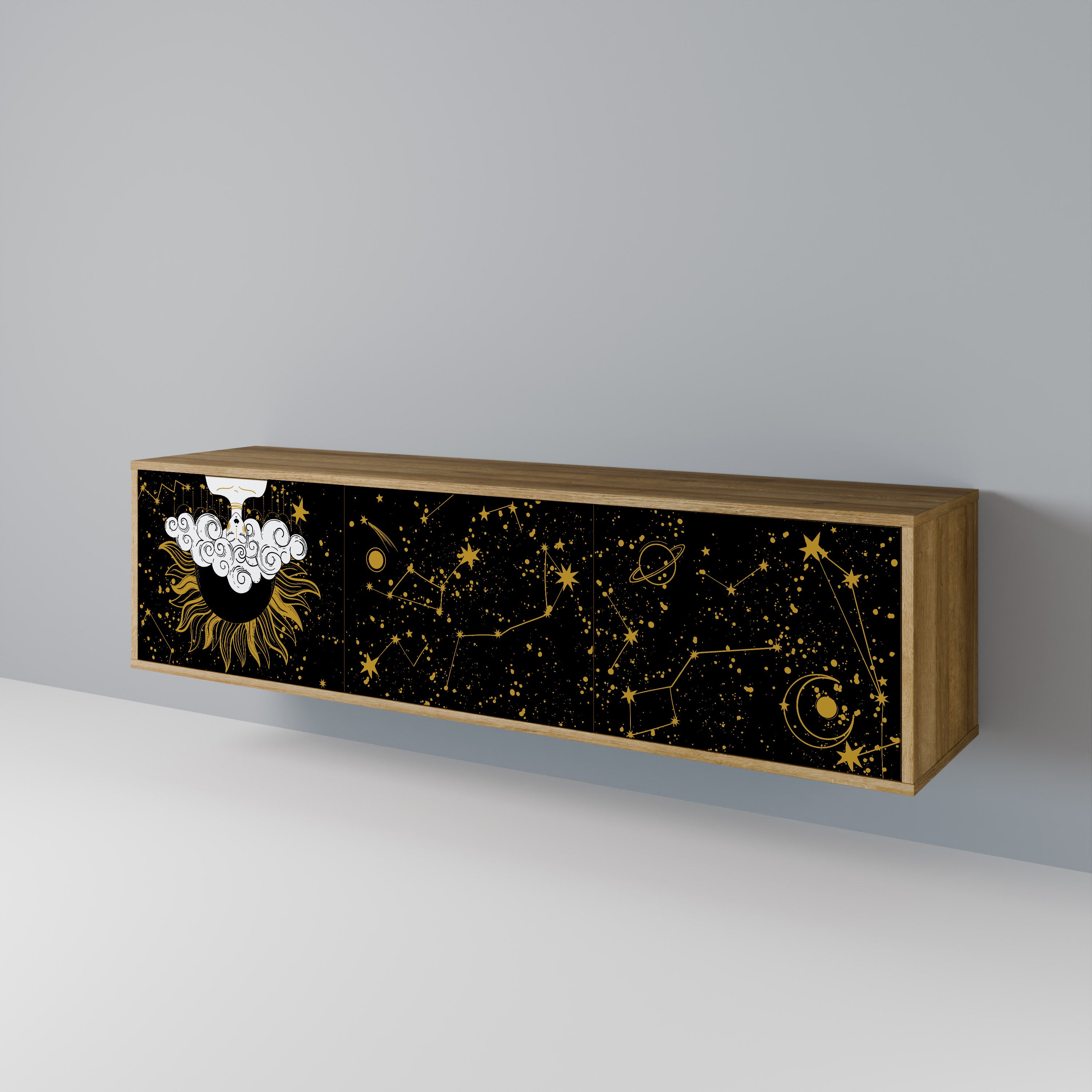 STELLAR CONSTELLATIONS TV-bänk med 3 dörrar
