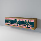 ROYAL COMPOSITION 3-Door TV Stand in Oak Effect