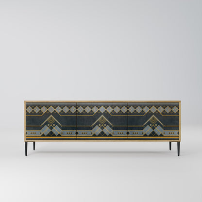 ROYAL ORDINARINESS 3-Door TV Stand in Oak Effect