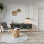 ROYAL ORDINARINESS 3-Door TV Stand in Oak Effect