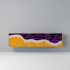 INDEPENDENT BORDER 3-Door TV Stand in Oak Effect