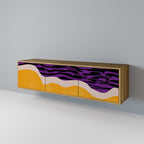 INDEPENDENT BORDER 3-Door TV Stand in Oak Effect