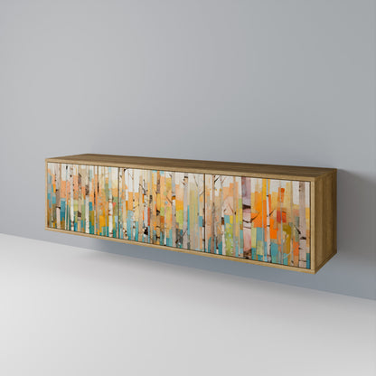 BIRCH KALEIDOSCOPE TV-bänk med 3 dörrar