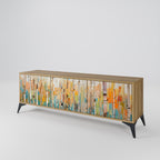 BIRCH KALEIDOSCOPE 3-Door TV Stand in Oak Effect