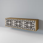 MONOCHROME NEXUS 3-Door TV Stand in Oak Effect